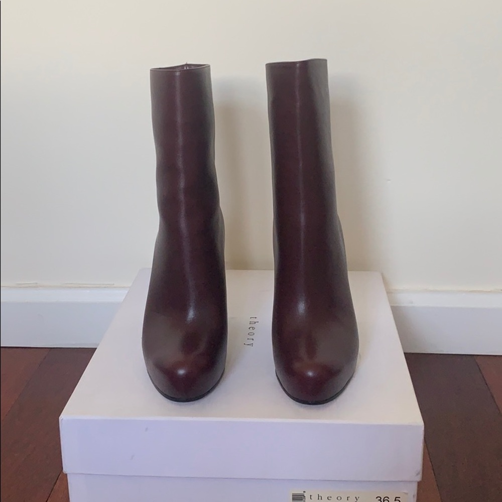 🆕Theory | Obsidian Burgundy High Heel Boot NIB - Picture 3 of 8